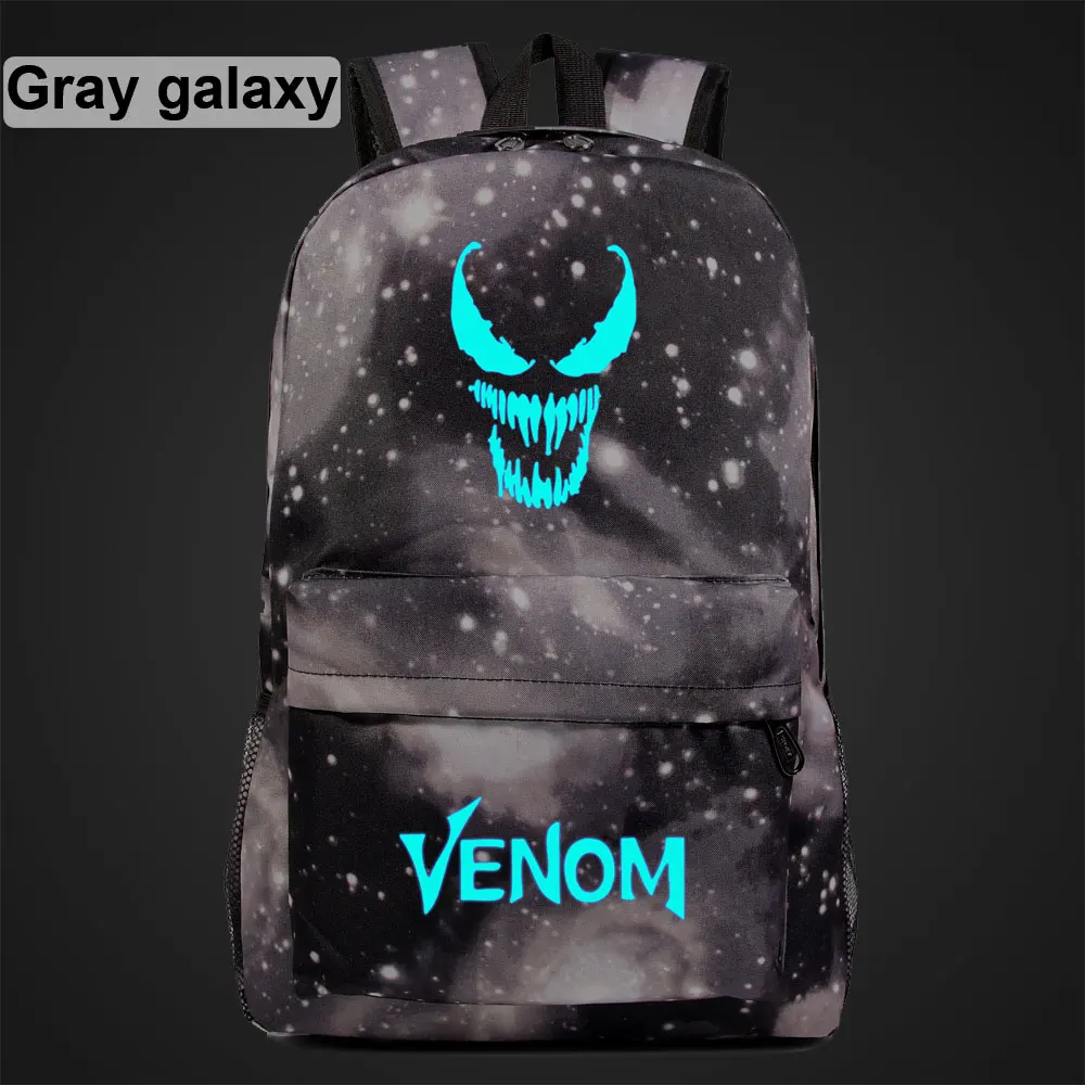 Светящийся Galaxy Venom для мальчиков и девочек, детская школьная сумка, женский рюкзак, подростковые школьные сумки, мужские рюкзаки - Цвет: AL35-08