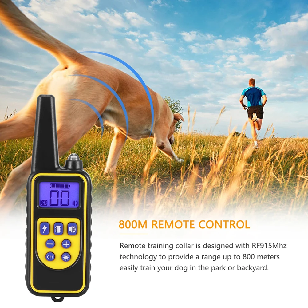 Тренировочный ошейник для собак ЖК антилай с пультом дистанционного управления