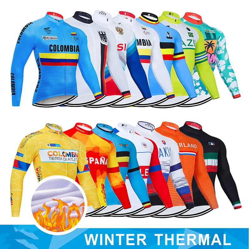 Национальная зимняя теплая одежда для велоспорта с флисовой подкладкой мужская