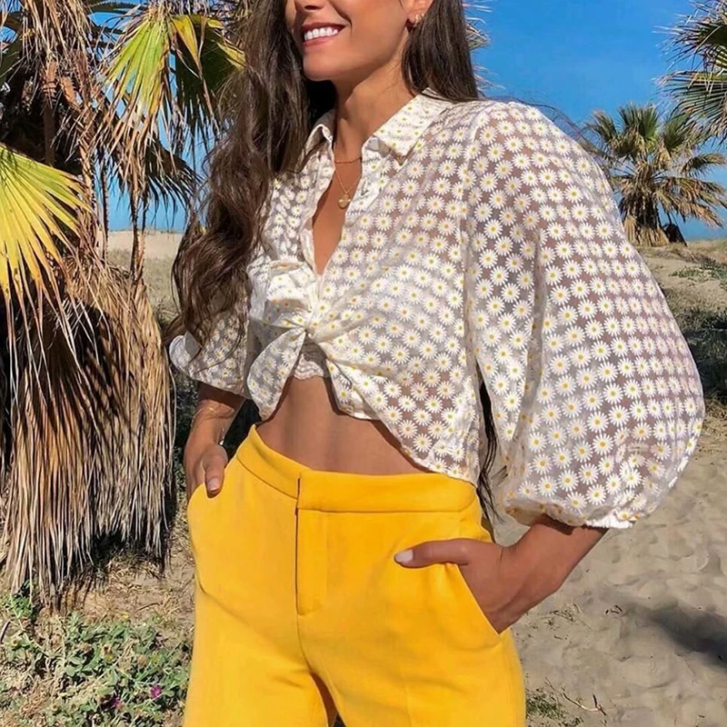 Женские прозрачные шифоновые рубашки 2019 летние модные женские мягкие блузка из