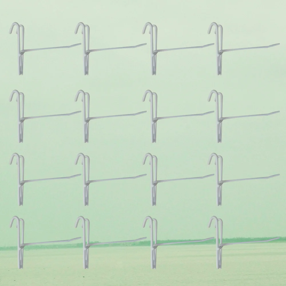 

20Pcs Metal Hook Hanging Hooks Small Nail-Free Hook for Supermarket Display Clothes Prop(White)