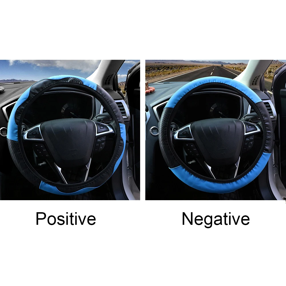 FORAUTO чехол рулевого колеса автомобиля из углеродного волокна искусственной кожи