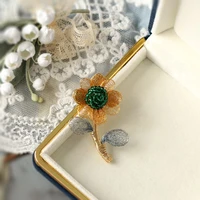 original design hand wove flower brooches decorative elegant corsage retro fairy pins buckle customized gifts autumn and winter