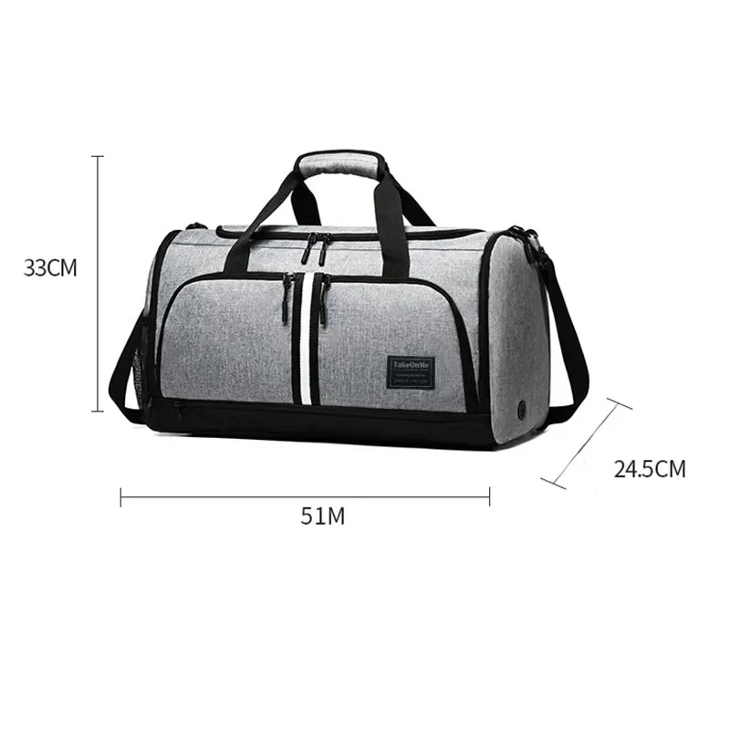 

Waterproof Sports Gym Travel Bag Multifunction Dry Wet Separation Fitness Training Yoga Shoulder Pack With Shoes Pouch XA291Y
