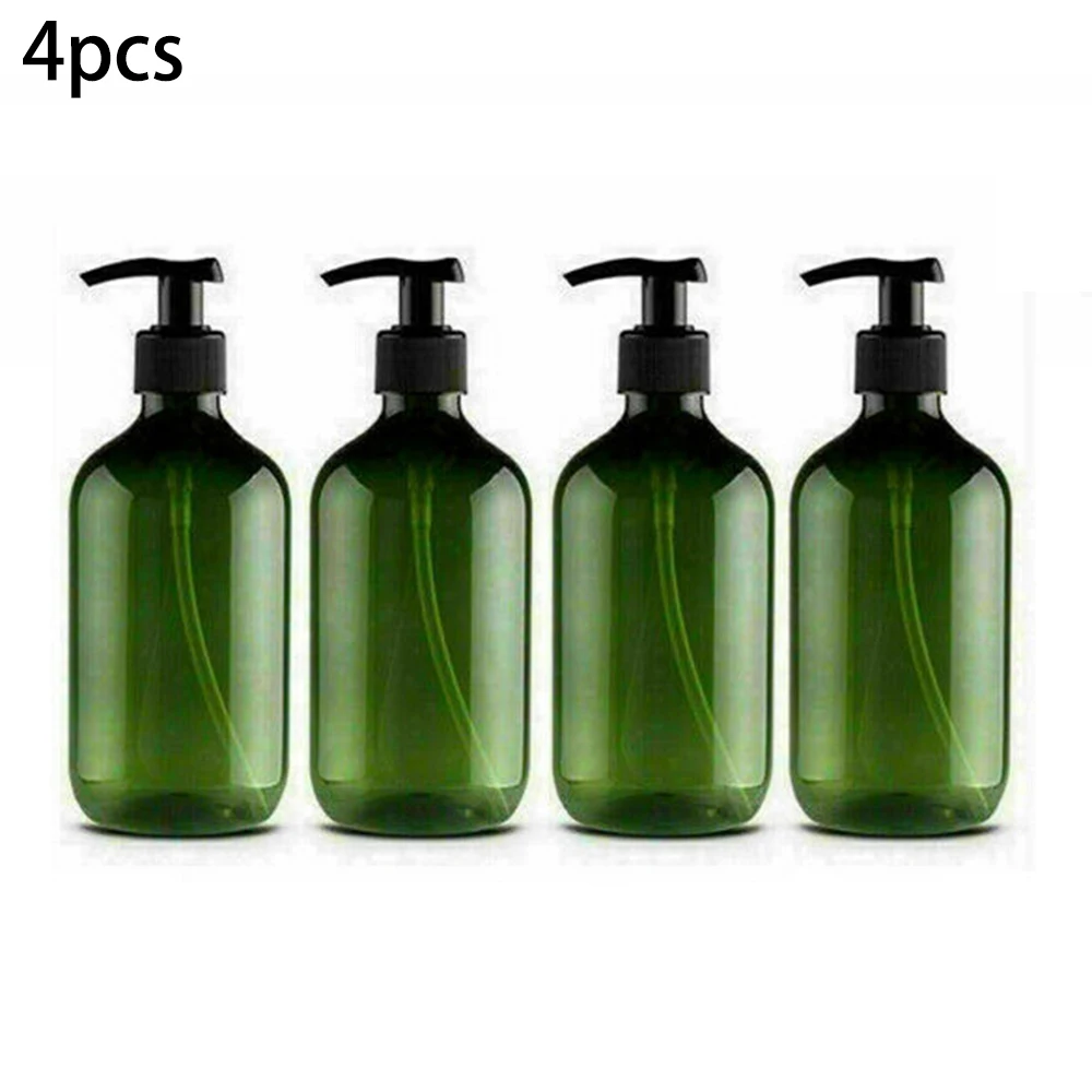 

Bathroom Empty Pump Bottles Liquid Dispenser Bottle Kit PET 4pcs 300ML