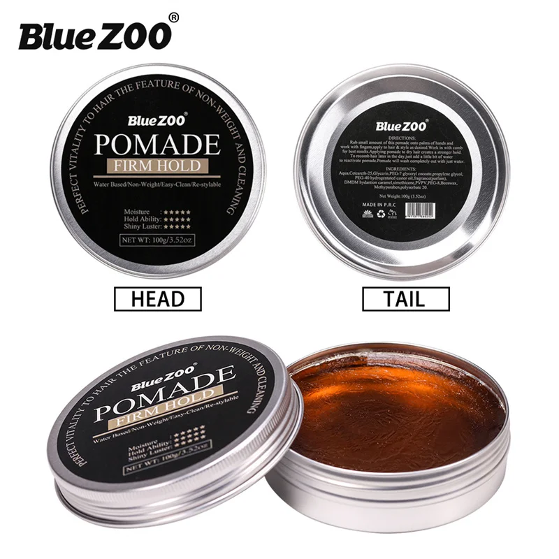 

Men's Retro Oil Head Cream Styling Styling Elastin Solid Wax Gel 100g cera depilatoria