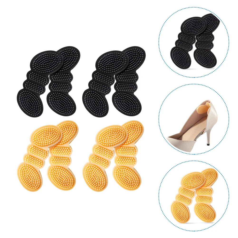 

4 Pairs of Heel Inserts 4D Silicone Heel Cushions Heel Protectors Grips