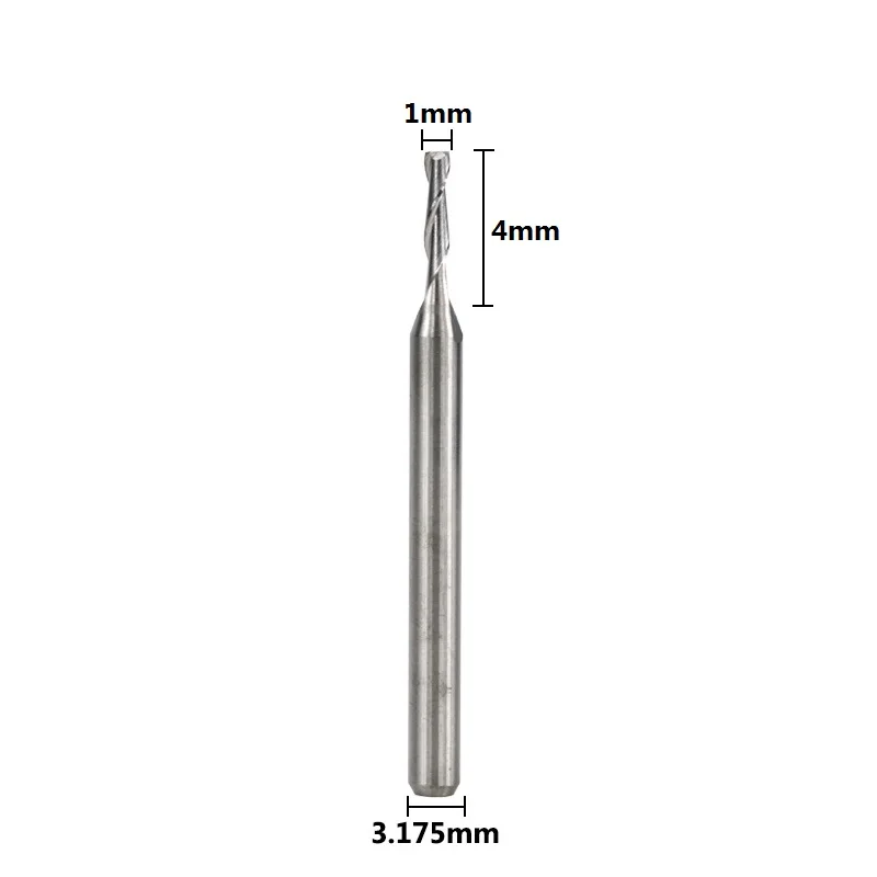 Концевая фреза с ЧПУ 2 канавками и хвостовиком 3 175 мм из карбида вольфрама