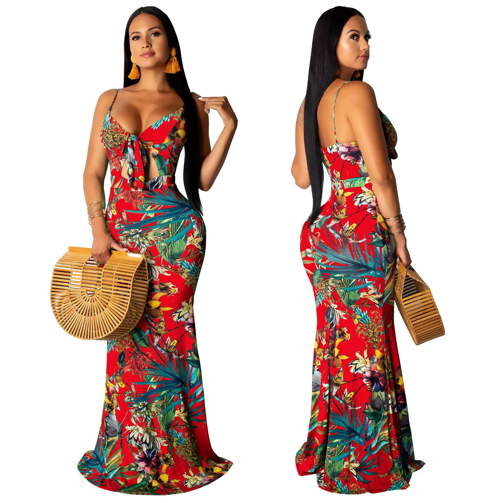 Женское платье футляр без рукавов с V образным вырезом|Женские платья| |