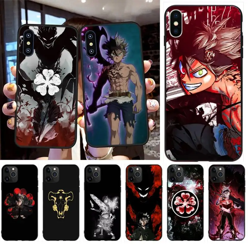 Чехол для телефона HPCHCJHM с логотипом черного клевера из аниме iPhone 11 pro XS MAX 8 7 6 6S Plus X