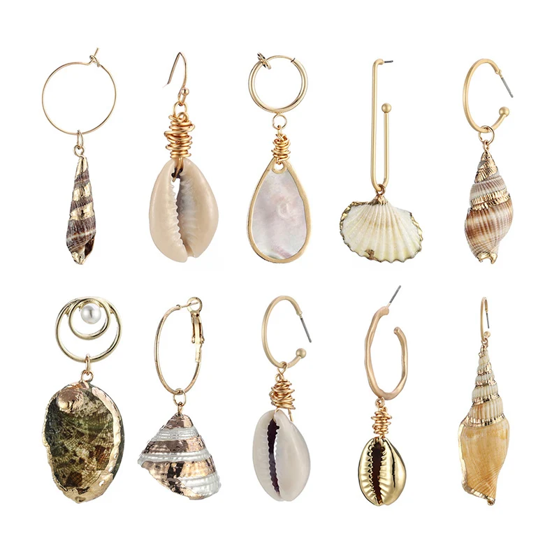 Женские длинные висячие серьги JOUVAL богемные эффектные Висячие летние пляжные