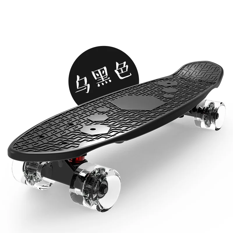 

Kids Skates Beginner Professional Maple Skateboard Plastic Skateboard Short Land Surfboard Deskorolka Sports Equipment BI50SB