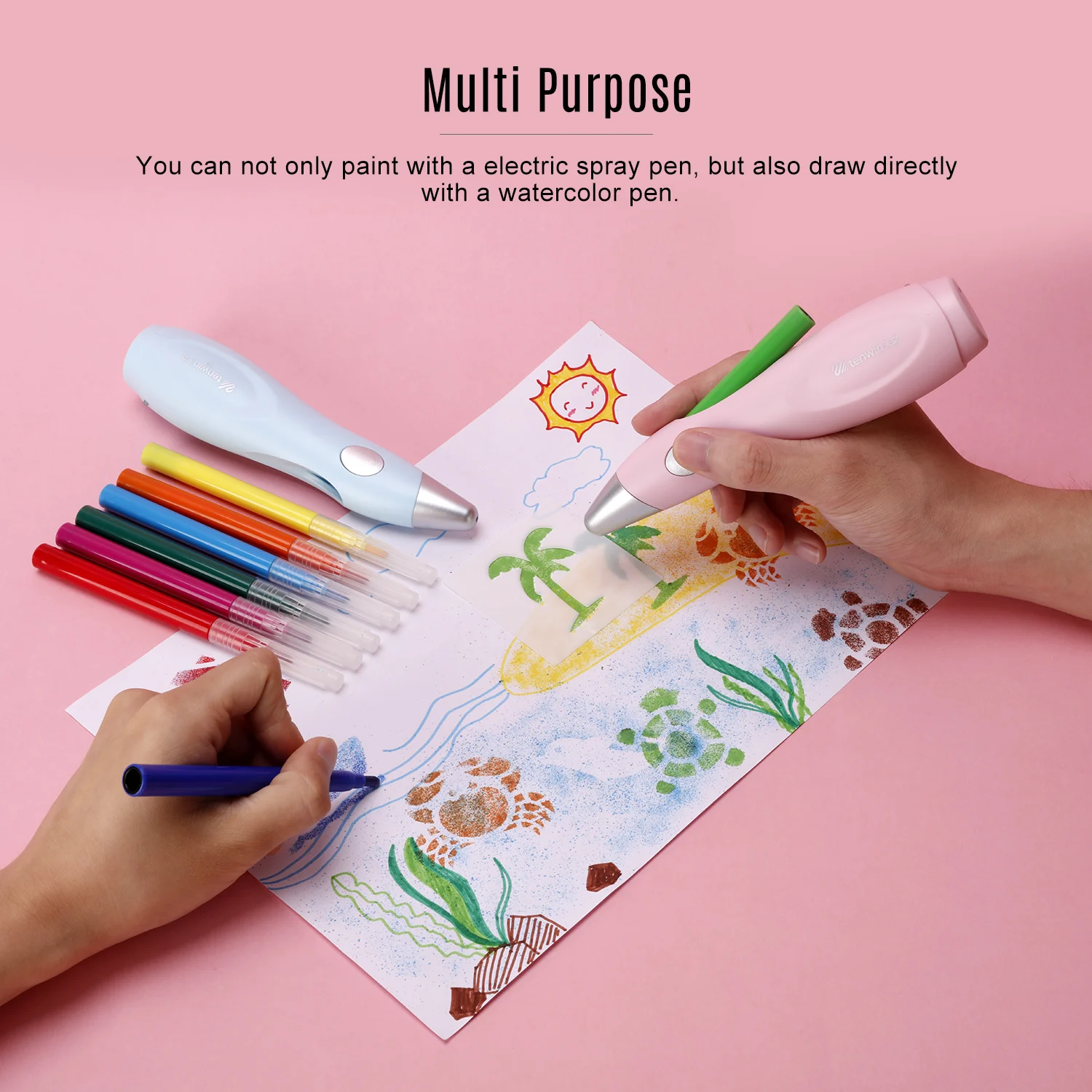 12 шт. моющиеся ручки распылители для краски|Электрический спрей ручка| |