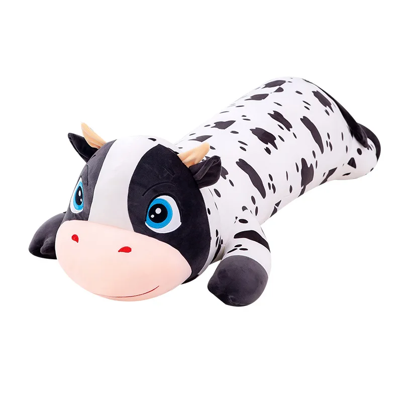 

70-110cm Kawaii Cow 2021 new year chinese zodiac ox cattle plush Stuffed Toys for Children Kids Girl valentines day Gift