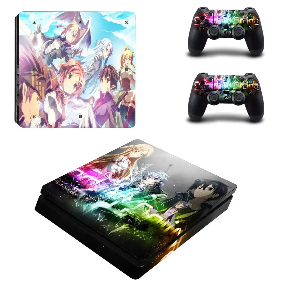 Sword Art онлайн PS4 тонкие наклейки PS 4 Play станция виниловые Pegatinas для playstation тонкая
