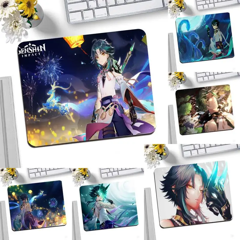 

Xiao Cool Genshin Impact Art Laptop Gaming Mice Mousepad Desktop Mousepad Gaming Small Mouse Pad 25X20CM Keyboard Mat