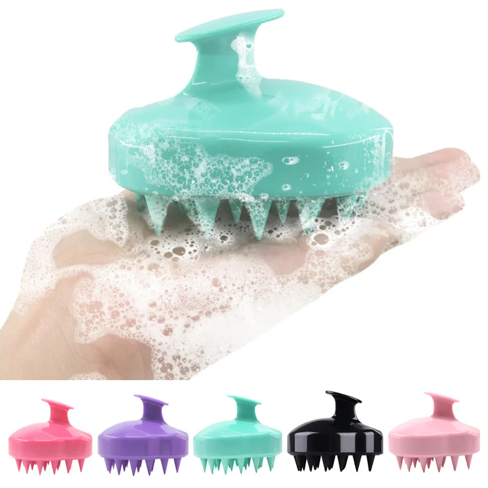 Силиконовая расческа для мытья волос ванной спа уход за здоровьем Массажная