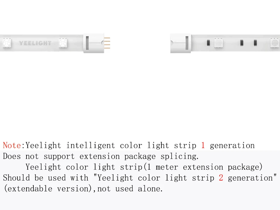 Xiaomi Yeelight умный красочный атмосферный светильник 2 м Xiao mi Home APP RGB светильник s работа с Alexa Google Assistant Homekit