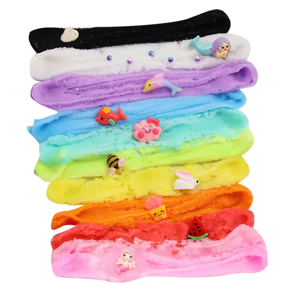 Смешивание DIY облако слизи хлопок грязь Кристалл моделирование глина