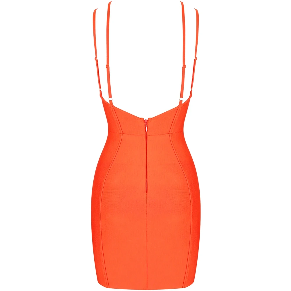 Женское облегающее платье с оленем Новое поступление 2019 летнее оранжевое