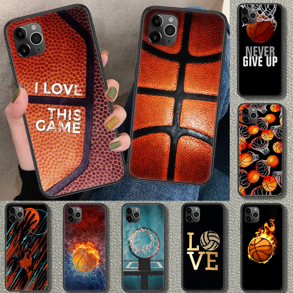 

Basketball Basket Phone Case Cover Hull For iphone 5 5s se 2 6 6s 7 8 12 mini plus X XS XR 11 PRO MAX black pretty prime trend