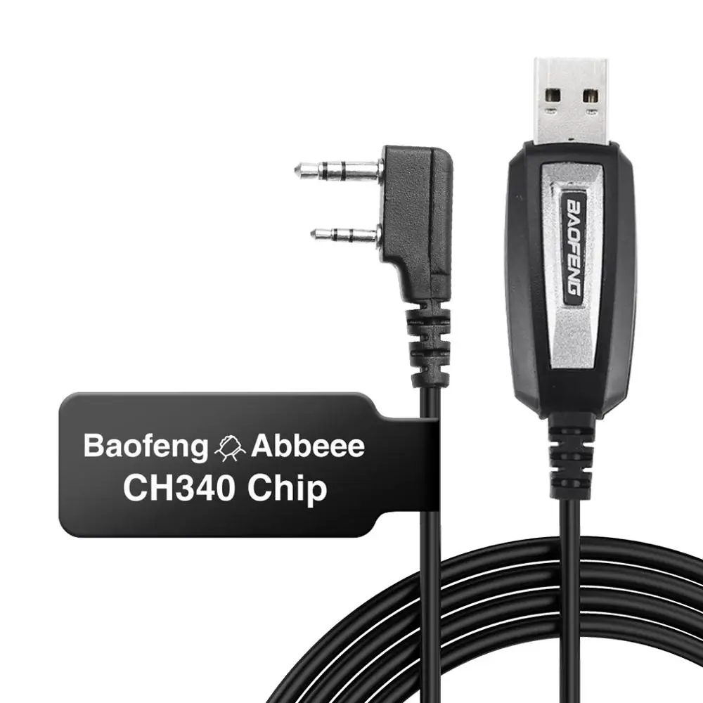 

Baofeng 2 контактный разъем обновления CH340 USB кабель для программирования для Baofeng UV-5R UV-82 BF-888S GT-3 иди и болтай Walkie Talkie двухстороннее радио UV5R