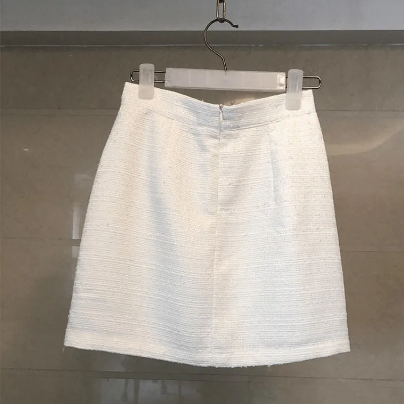 Брендовая модная женская летняя твидовая куртка с квадратным воротником