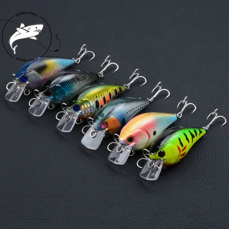 

6Pcs/Lot Sea Fishing Crank Fishing Lures Bait 8cm/14.9g Crankbait Artificial Hard Baits Isca Wobblers Fishing Tackles