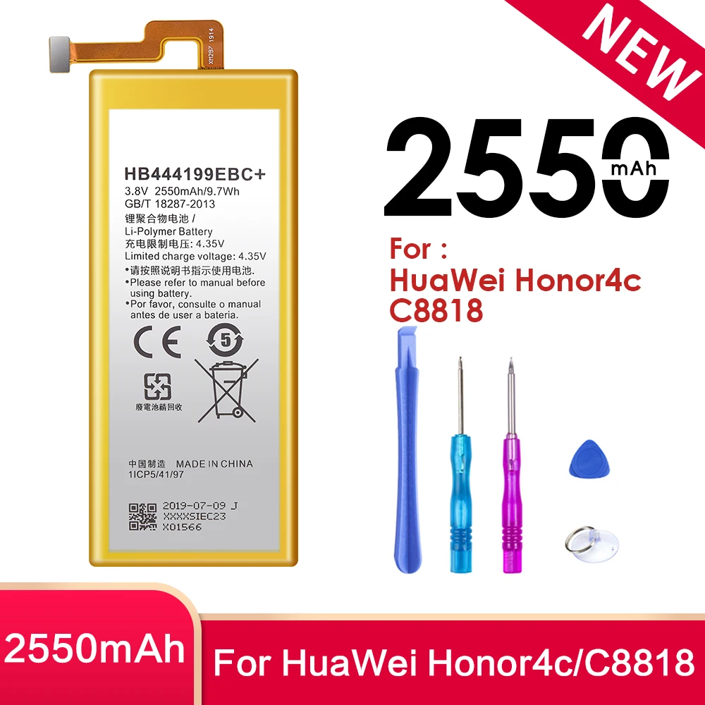 HB444199EBC Аккумулятор для Huawei Honor 4C C8818 Honor4C мобильный телефон Высококачественная