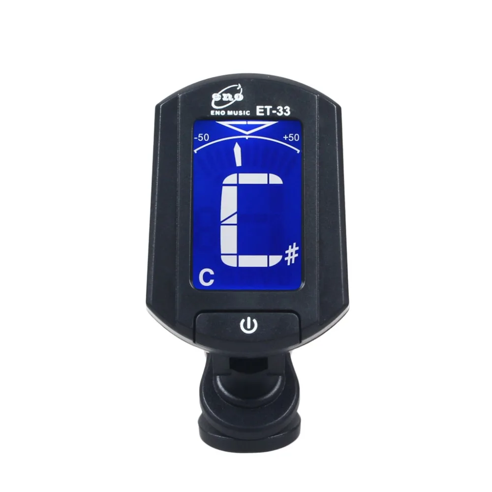Акустический гитарный тюнер хроматический ENO ET 33 клип он цифровой LCD бас Скрипка