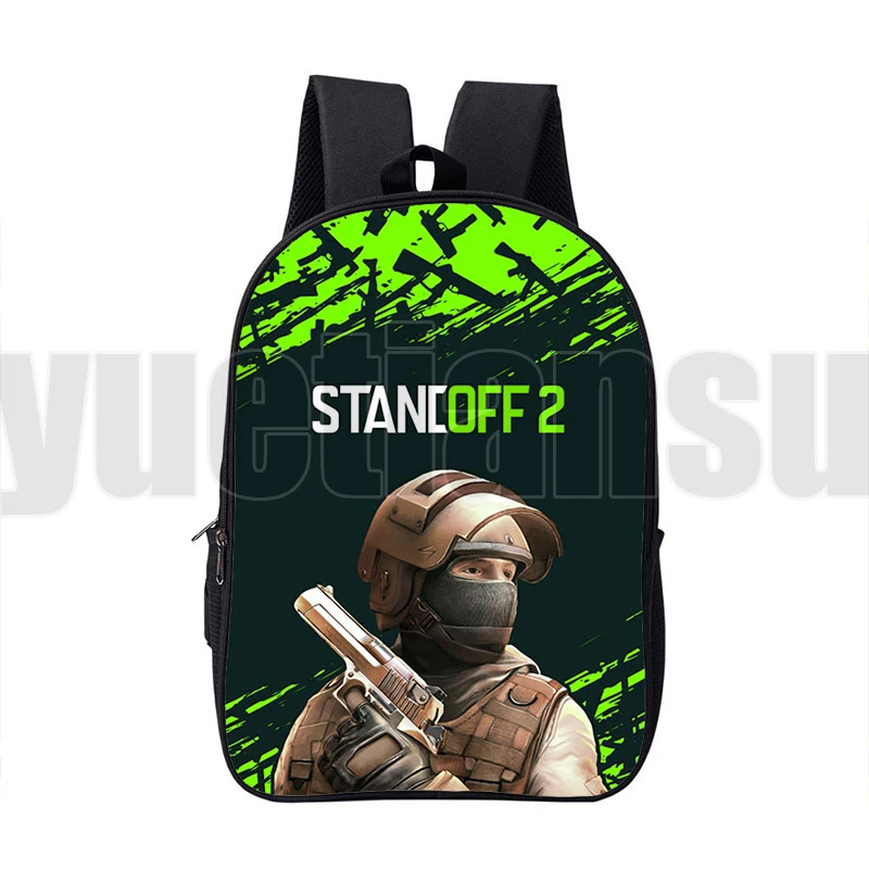 

3D Print Standoff 2 Backpacks Children Double Zipper School Bags 16Inch Large Capacity High Quality Shooting War Game Travel Bag