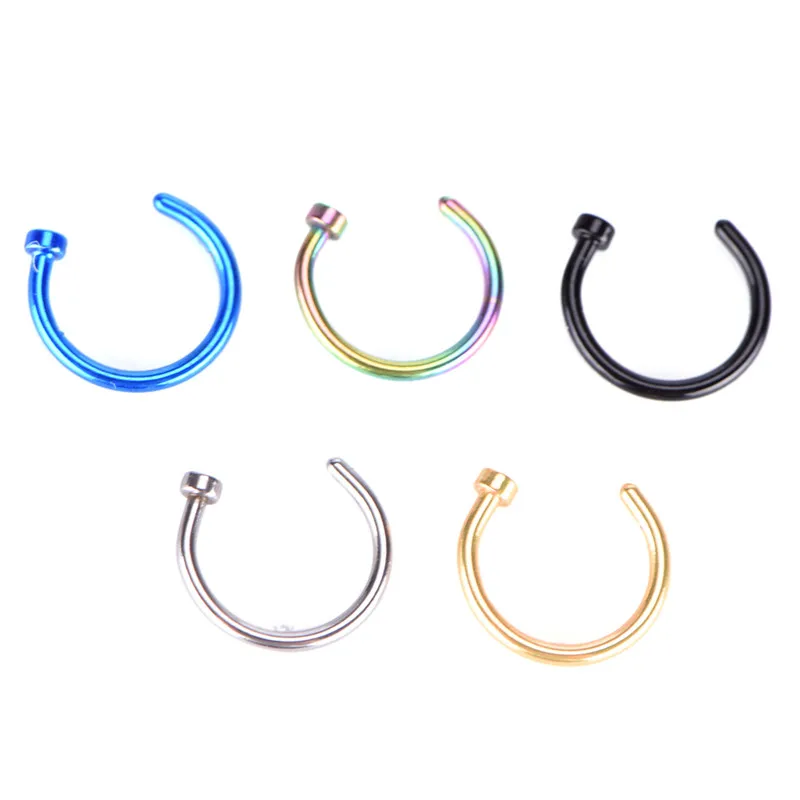 

1pcs Medical Nostril Titanium Nose Hoop NoAse Rings Clip On Nose Ring Body Fake Piercing Piercing Jewelry For Women