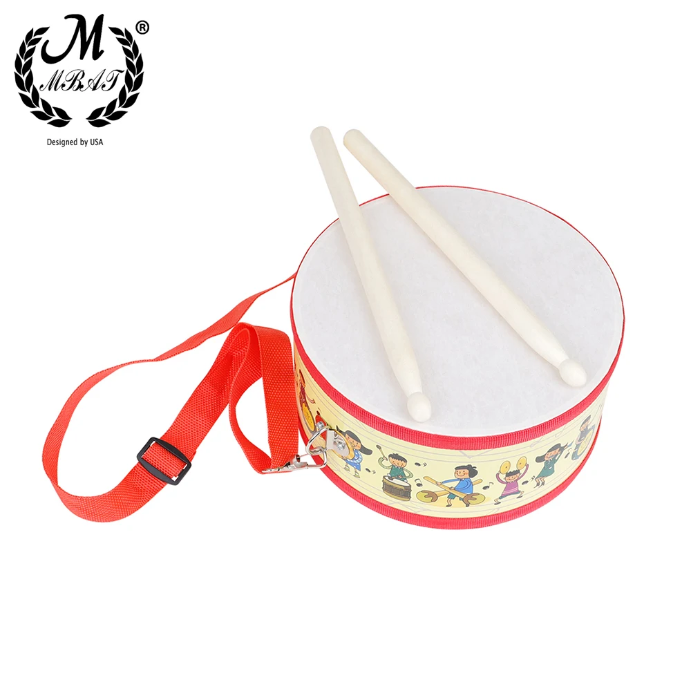 

M MBAT Hand Drum Kit Double-sided Wooden Tambourine Percussion Instrument Portable Kids Musical Gift Child Educational Toys