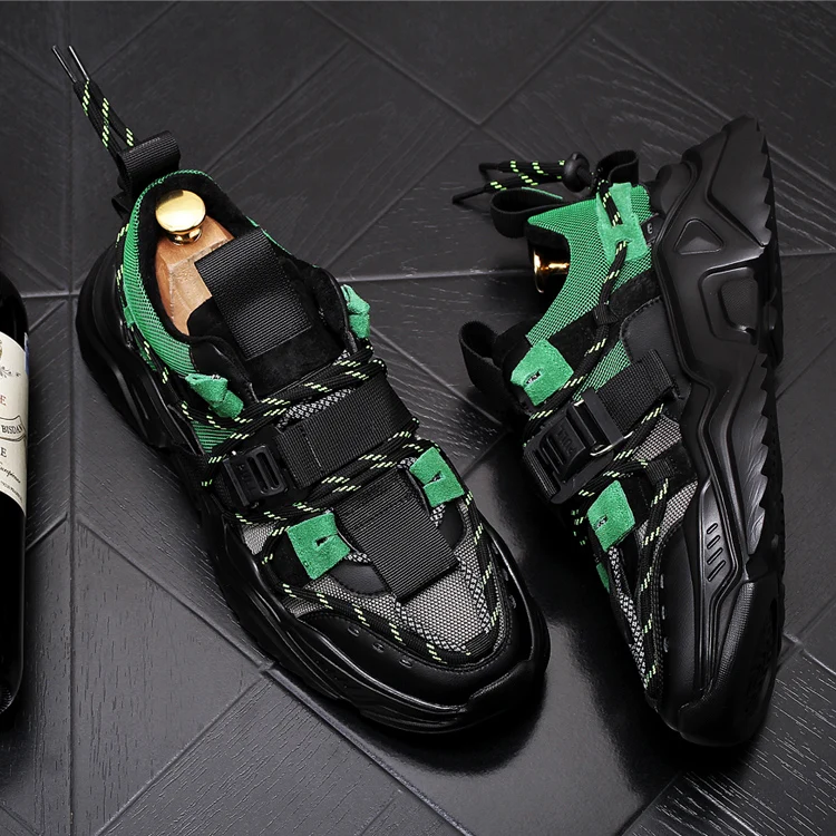 Мужская повседневная обувь на платформе модная теплая плюшевая высокого