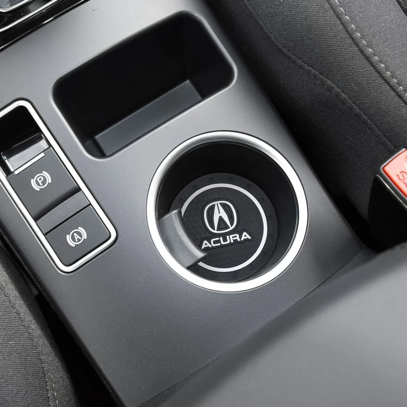 

Car Interior Coaster Water Cup Slot Non-Slip Mat Pad Silicone Holder for Acura- MDX ILX TL RL RDX ZDX TLX RLX TSX NSX
