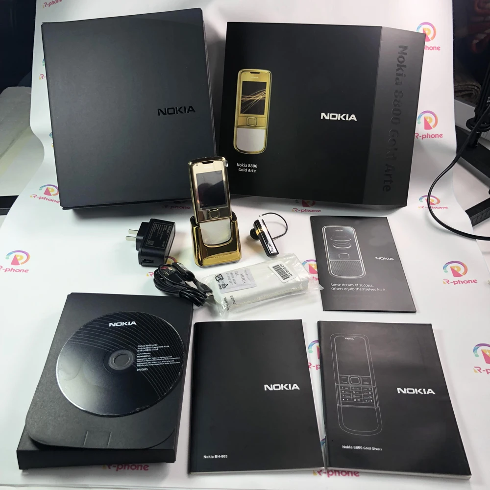 Мобильный телефон NOKIA 8800e Gold Arte 4 Гб ROM Восстановленный мобильный ГБ версия GSM