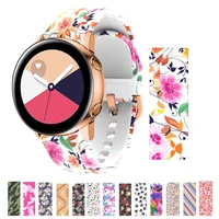 20mm silicone floral flower band for samsung galaxy watch active 42mm gear sport s2 amazfit bracelet band strap correa watchband