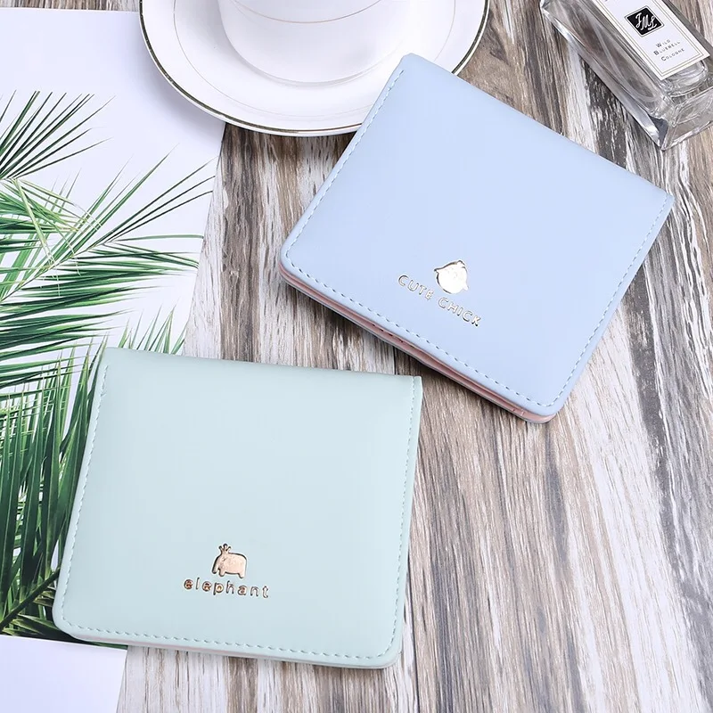 Women Wallets PU Leather Female Purse Mini Hasp Plain Color Cards Holder Fashion Coin Slim Small Ladies Wallet | Багаж и сумки