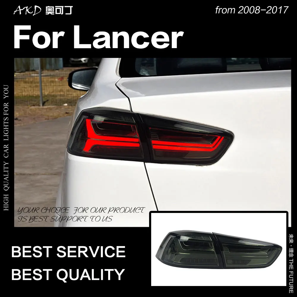 Автостайлинг AKD для Mitsubishi Lancer задние фонари 2008 2017 EX светодиодные DRL сигнал тормоза