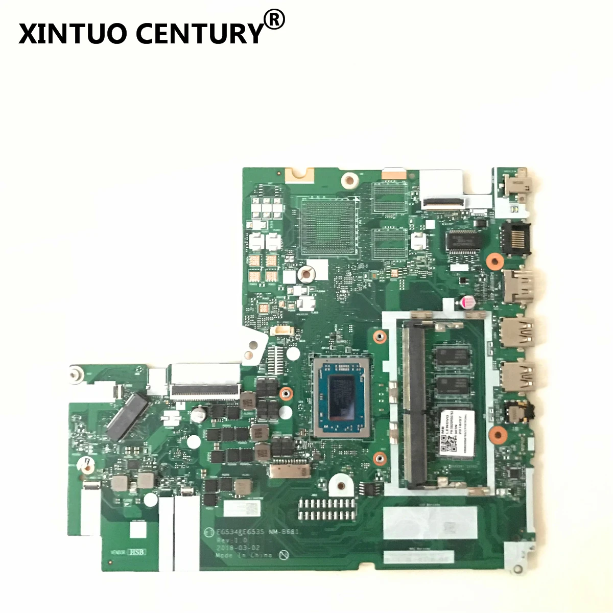 

EG534&EG535 NM-B681 For Lenovo ideapad 330-15ARR Laptop motherboard With R3-2200CPU 4G RAM 5B20R56763 motherboard 100% Test OK