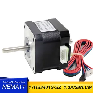 Nema17 Stepper Motor 12V 1.3A 28N.CM 17HS3401S-D 4-lead For CNC 3D Printer Monitor Equipment double shaft stepper motor