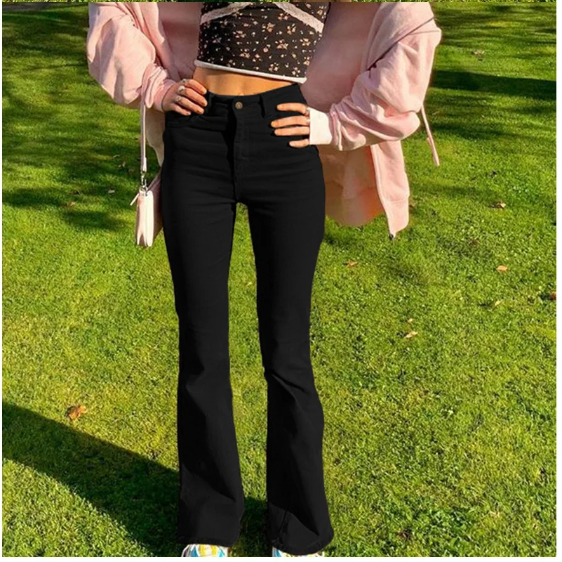 

Denim Trousers Cargo Flare Pants Women Leggings Korean Style Jeans Egirl Pencil Traff High Waist Sweetwear Moda Mujer Bottom