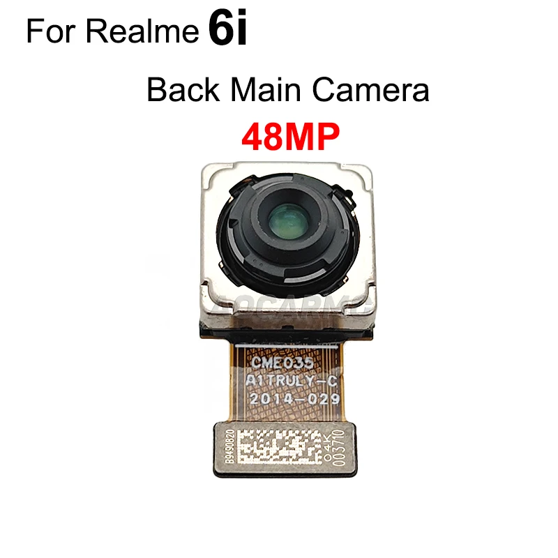 aocarmo for realme 6i front facing camera back rear primary ultra wide angle lens module flex cable repair parts free global shipping