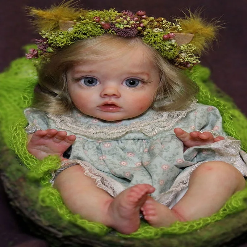 

NPK Reborn Baby Doll 12 Inches Lifelike Newborn Flo Mini Elf Vinyl Unpainted Unfinished Doll Parts DIY Blank Doll Kit