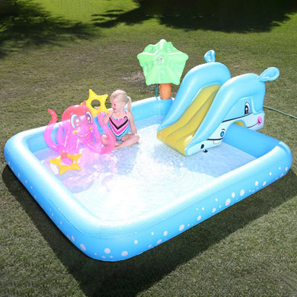 

Inflatable Pool Children Play Center Water Toys Pad Dolphin Floating Baby Seat Swimming Pool Splash Water Swimming Pool