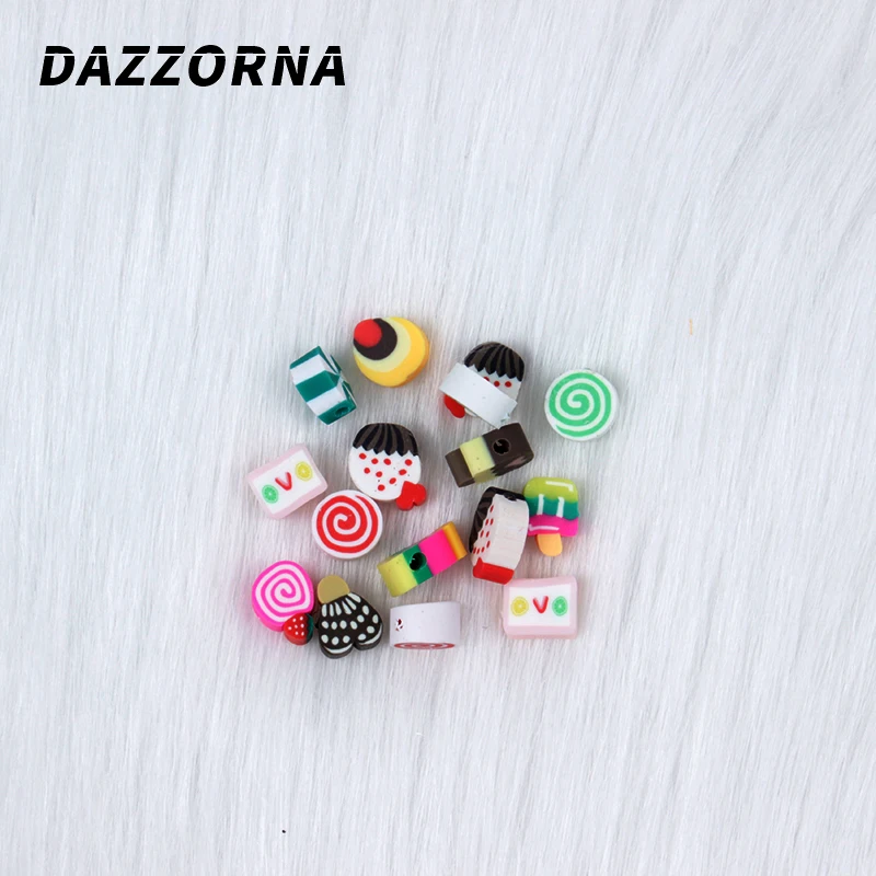 Бусины из полимерной глины в виде мороженого для самостоятельного изготовления