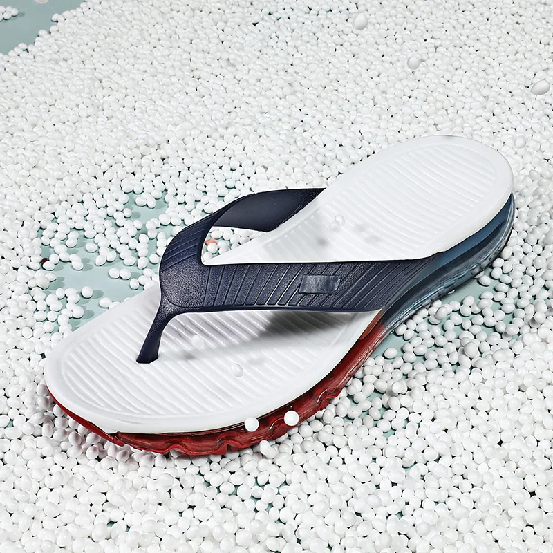 

New Arrivals Air Cushion Men Slippers Slip On Breathable Casual Flip Flops Lightweight Summer Slides For Men Plus Size 38-46