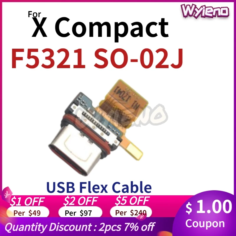 

Wyieno For Sony Xperia X Compact F5321 SO-02J XC USB Dock Charging Port Plug Charger Connect Flex Cable Board 10pcs/lot