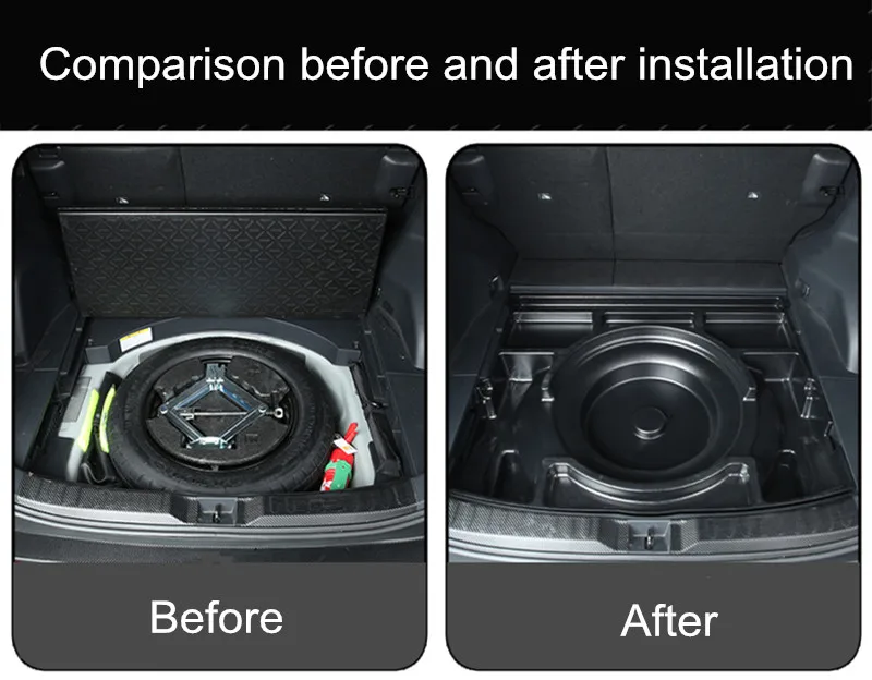 For Toyota RAV4 2019 2020 2021 5th Spare Tire Storage Box Rear Trunk Tail Car Wheel Organizer Modification Accessories | Автомобили и