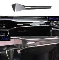 fit for audi a6 c8 a7 2019 2020 carbon fiber sticker center console panel decoration strip interior car accessories